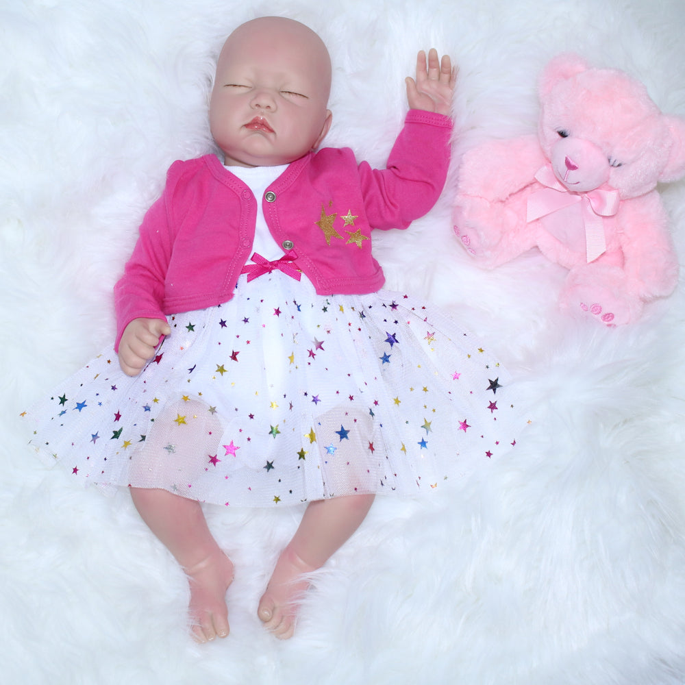 Baby Mädchen Body Kleid mit Tutu und Bolero in Pink