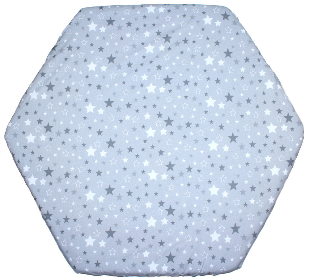 Spannbettlaken -Star Dunkel- für 6-eck Laufgitter Matratze 105x120cm