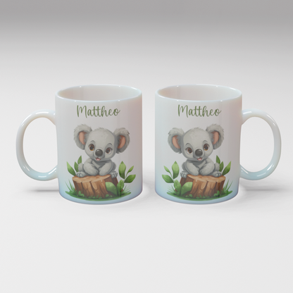 Personalisierte Kaffee - Tasse mit Namen - Koala-1