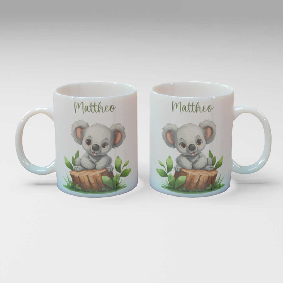 Personalisierte Kaffee - Tasse mit Namen - Koala-1