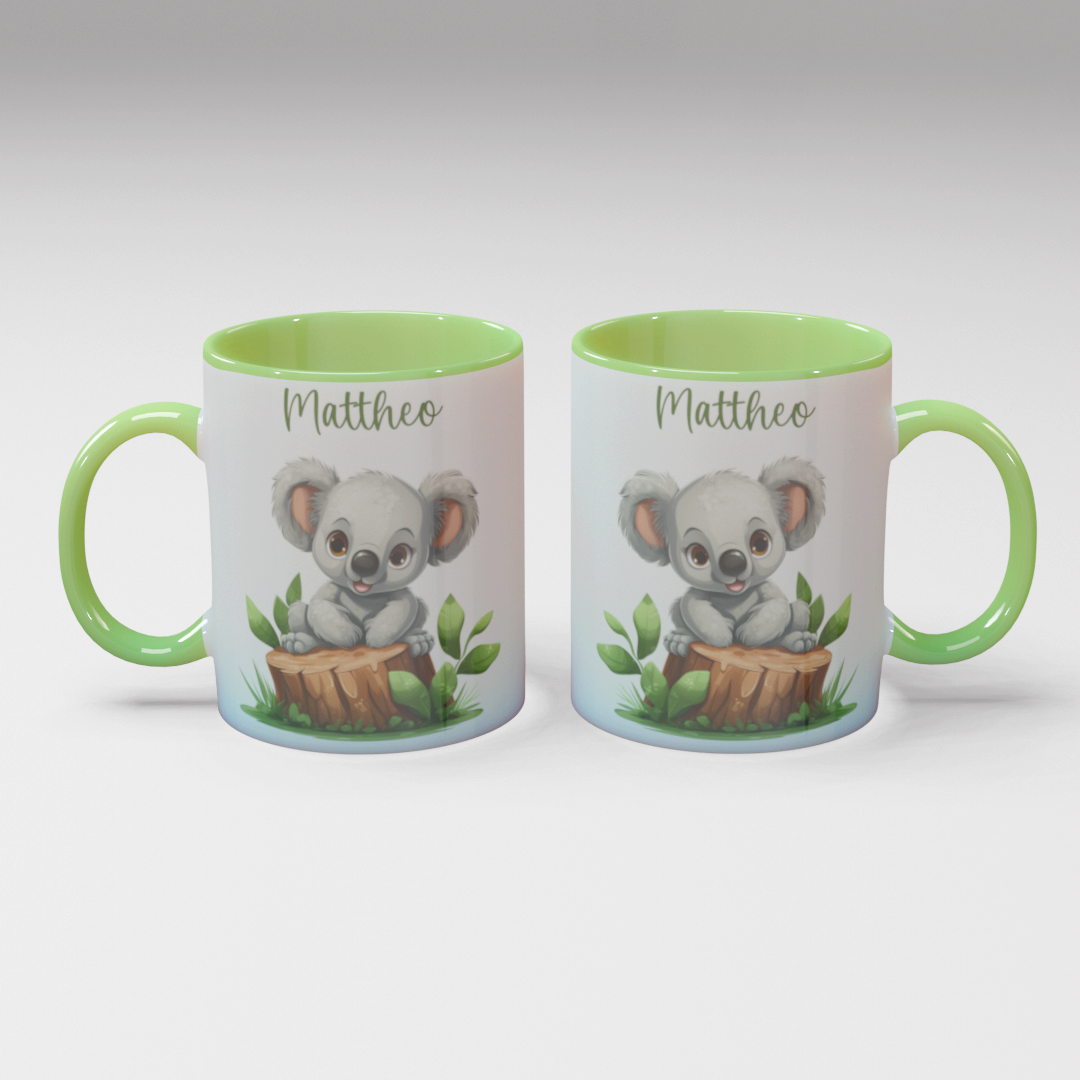 Personalisierte Kaffee - Tasse mit Namen - Koala-1