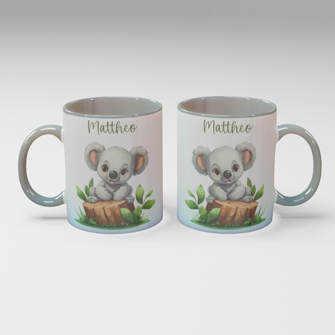 Personalisierte Kaffee - Tasse mit Namen - Koala-1