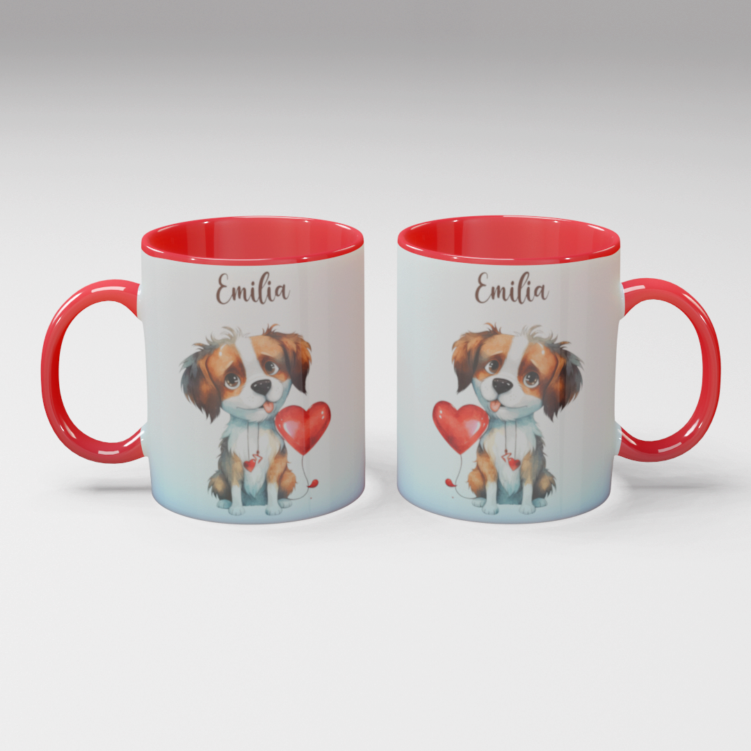 Personalisierte Kaffee - Tasse mit Namen - Hund-1
