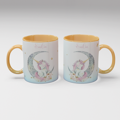 Personalisierte Kaffee - Tasse mit Namen - Einhorn-1