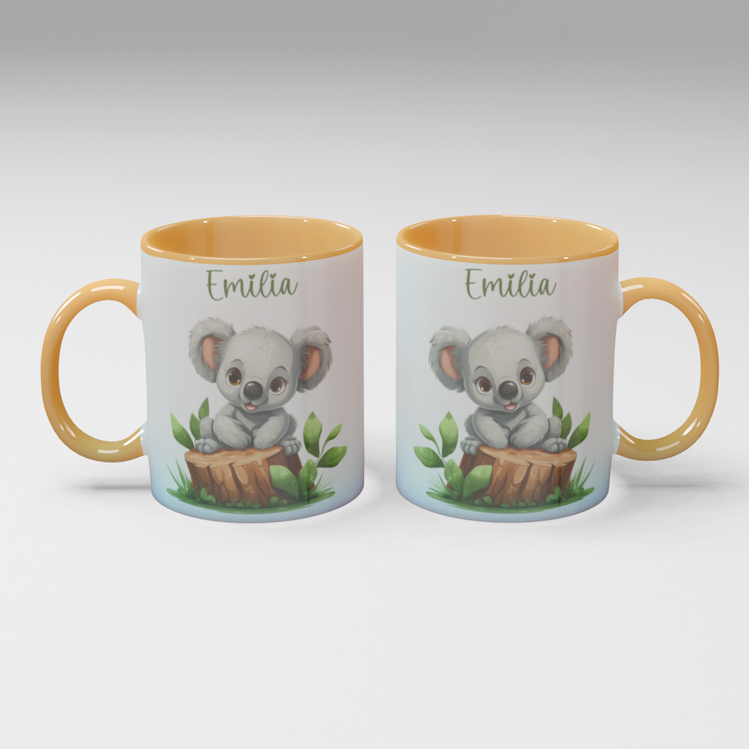 Personalisierte Kaffee - Tasse mit Namen - Koala-1