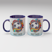 Lade das Bild in den Galerie-Viewer, Personalisierte Kaffee - Tasse mit Namen - Fußball-1

