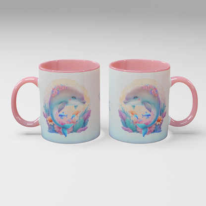 Personalisierte Kaffee - Tasse mit Namen - Delfin-1