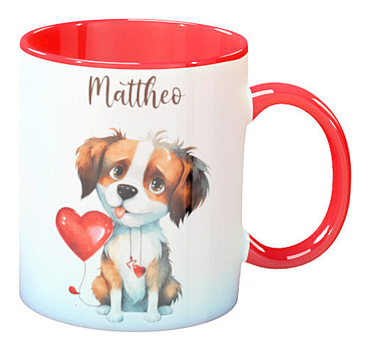 Personalisierte Kaffee - Tasse mit Namen - Hund-1