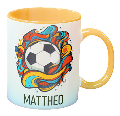Personalisierte Kaffee - Tasse mit Namen - Fußball-1