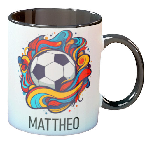 Personalisierte Kaffee - Tasse mit Namen - Fußball-1