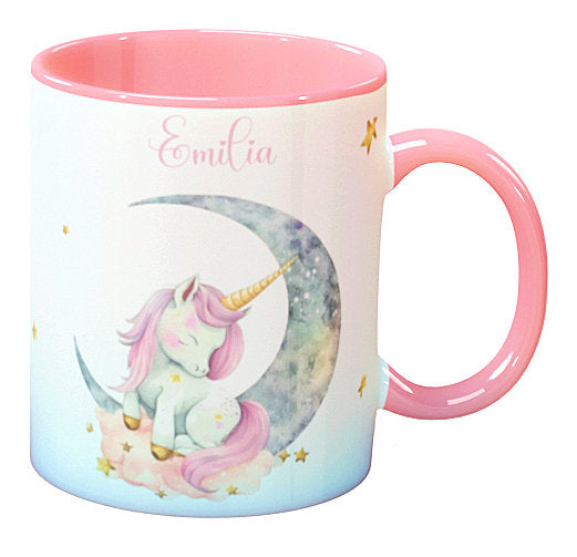 Personalisierte Kaffee - Tasse mit Namen - Einhorn-1