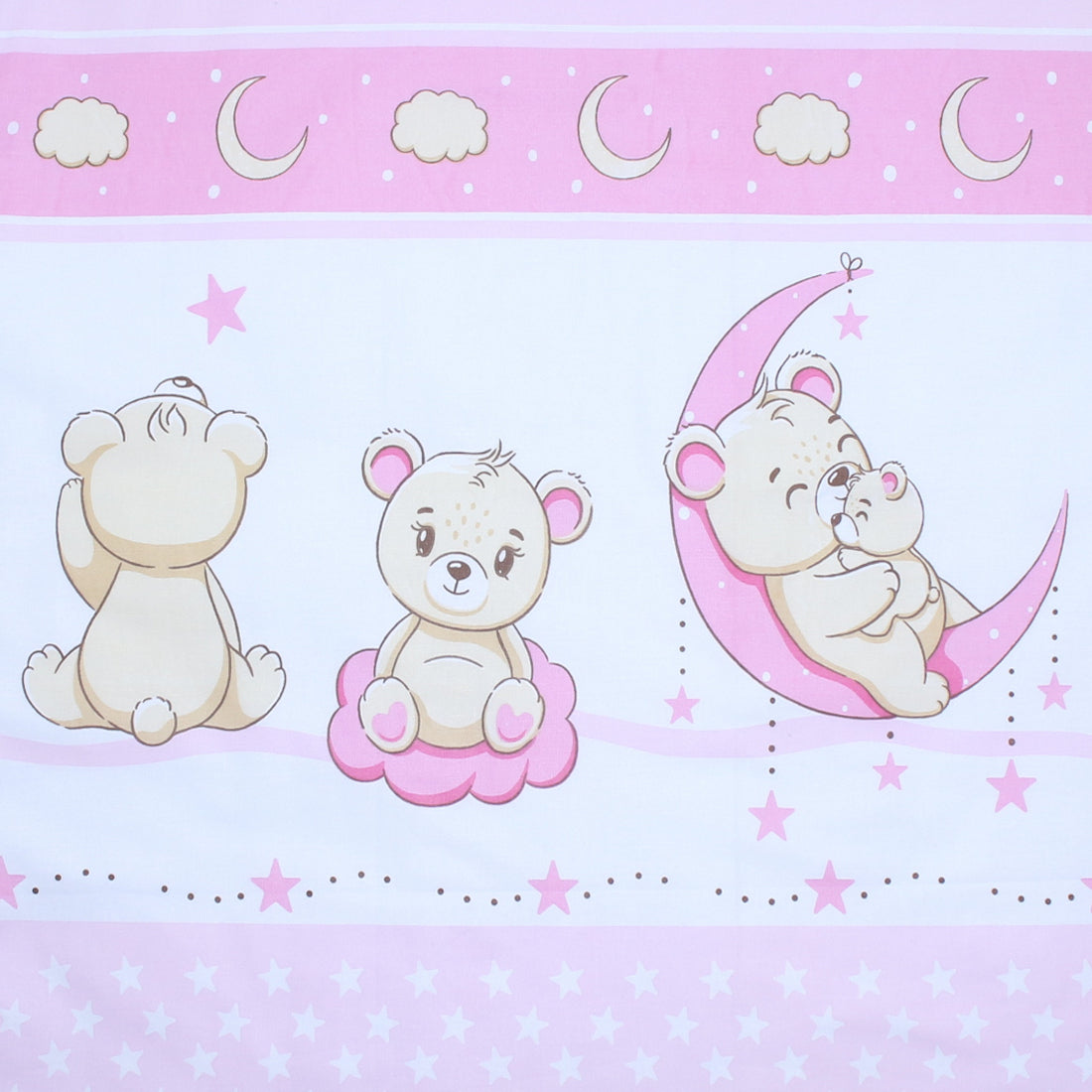 Vorhänge mit Schlaufen Kinderzimmer Gardinen - Bärchen in Rosa