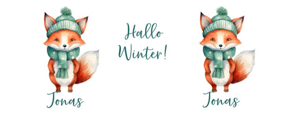 Advent Weihnachten Winter- Tasse mit Namen personalisiert - Woodland-11