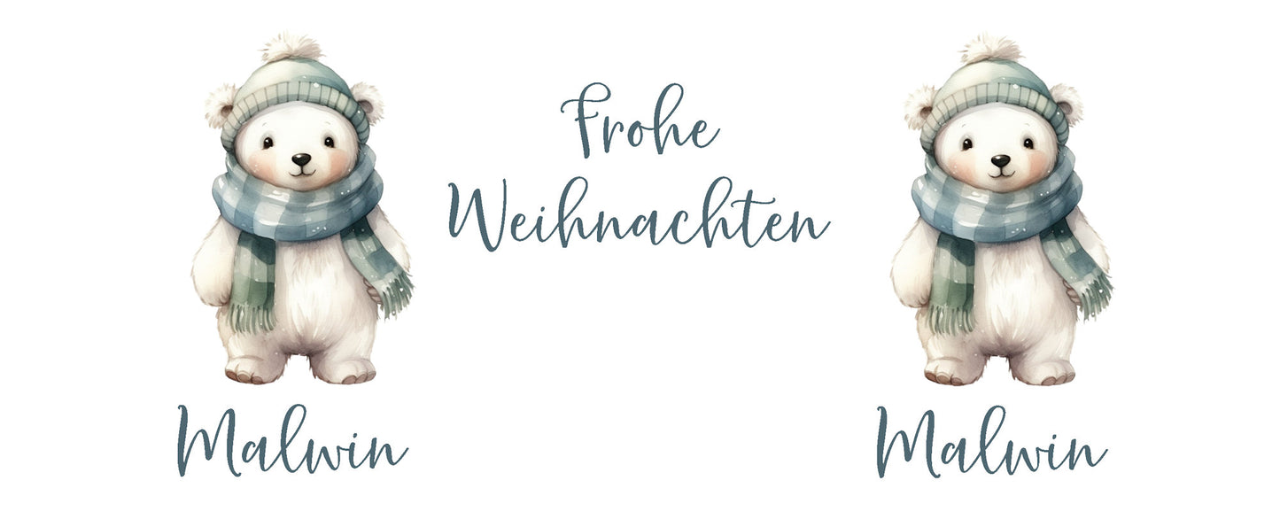 Advent Weihnachten Winter- Tasse mit Namen personalisiert - Woodland-3