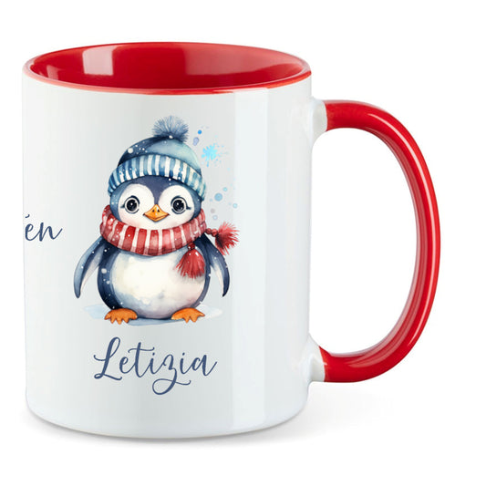 Advent Weihnachten Winter- Tasse mit Namen personalisiert - Woodland-4