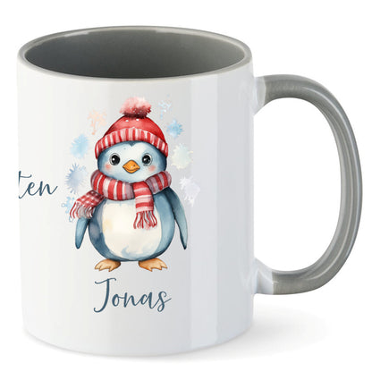 Advent Weihnachten Winter- Tasse mit Namen personalisiert - Woodland-5