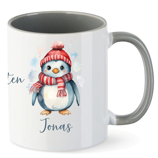 Advent Weihnachten Winter- Tasse mit Namen personalisiert - Woodland-5