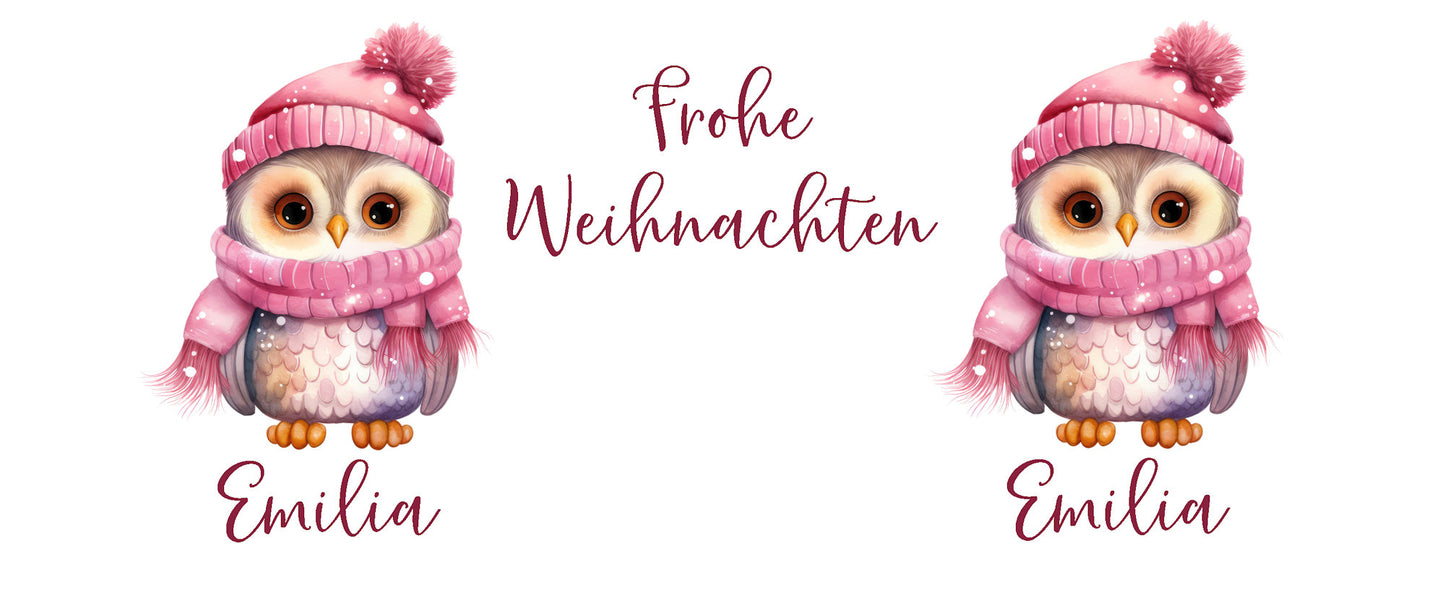 Advent Weihnachten Winter- Tasse mit Namen personalisiert - Woodland-6