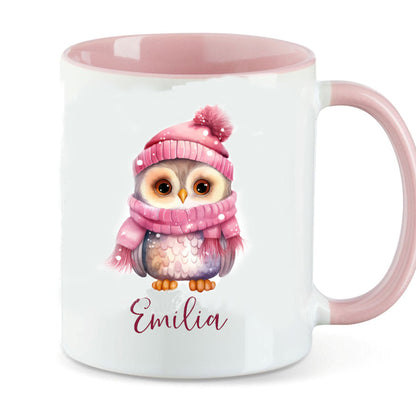 Advent Weihnachten Winter- Tasse mit Namen personalisiert - Woodland-6