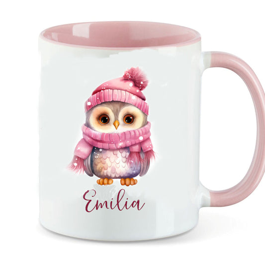 Advent Weihnachten Winter- Tasse mit Namen personalisiert - Woodland-6