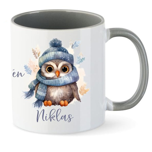Advent Weihnachten Winter- Tasse mit Namen personalisiert - Woodland-7
