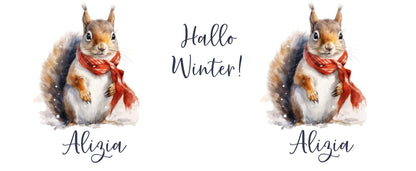 Advent Weihnachten Winter- Tasse mit Namen personalisiert - Woodland-8