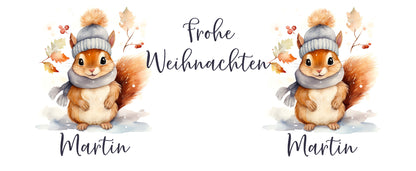 Advent Weihnachten Winter- Tasse mit Namen personalisiert - Woodland-9
