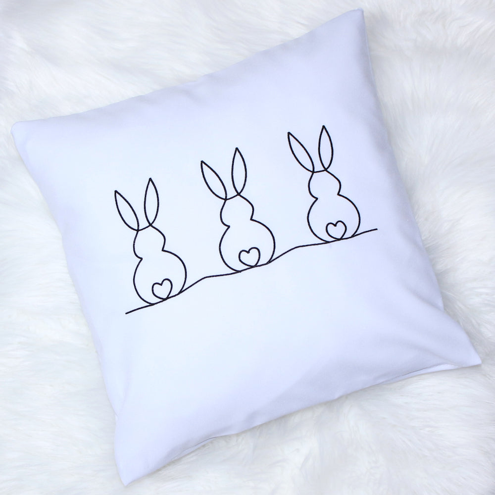 Kissenbezug bestickt Ostern Osterkissen minimalistisch modern