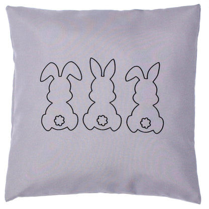 Kissenbezug bestickt Ostern Osterkissen minimalistisch modern- GRAU
