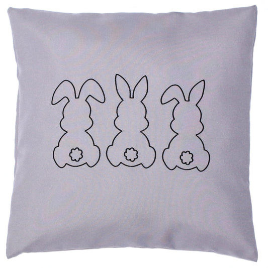 Kissenbezug bestickt Ostern Osterkissen minimalistisch modern- GRAU