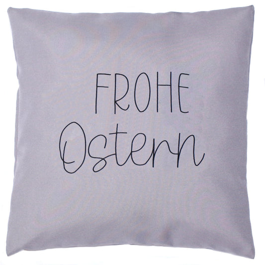 Kissenbezug bestickt Ostern Osterkissen minimalistisch modern- GRAU