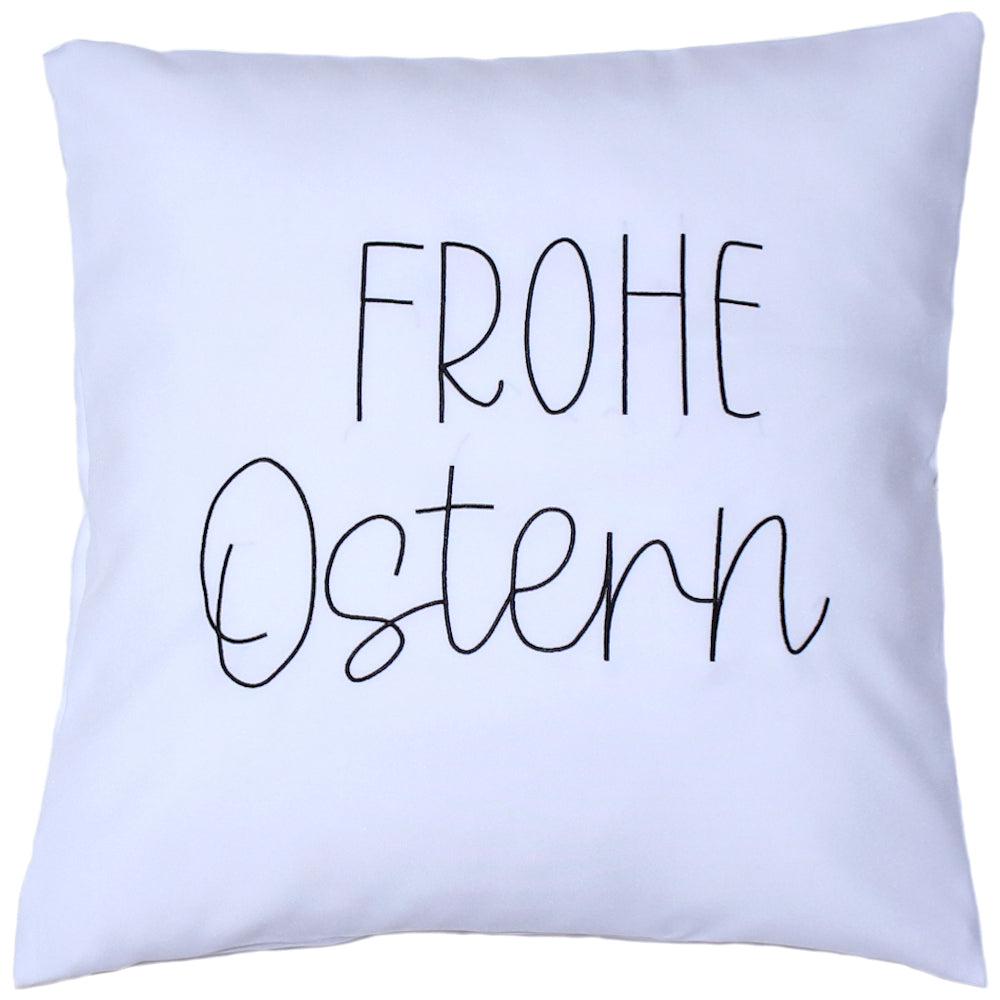 Kissenbezug bestickt Ostern Osterkissen minimalistisch modern