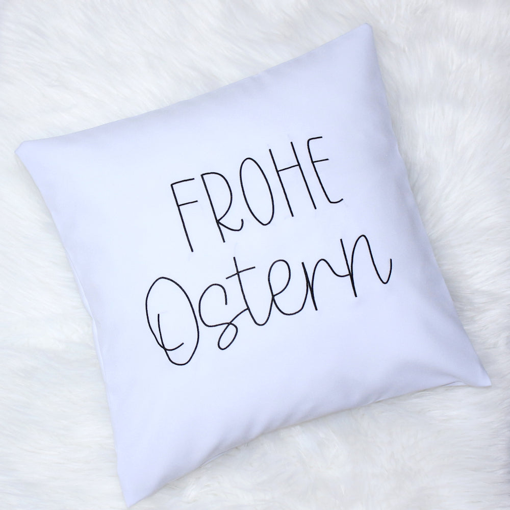 Kissenbezug bestickt Ostern Osterkissen minimalistisch modern