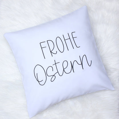 Kissenbezug bestickt Ostern Osterkissen minimalistisch modern