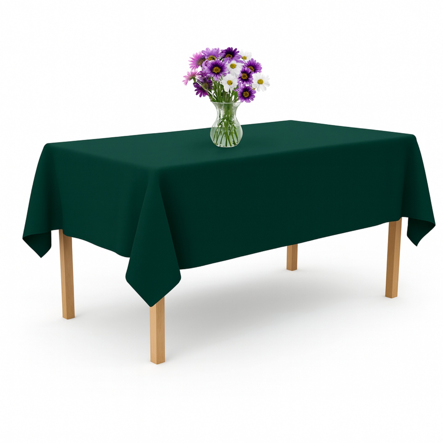 Tischdecke für Küche, Esszimmer, Garten, Feiern - Dunkelgrün