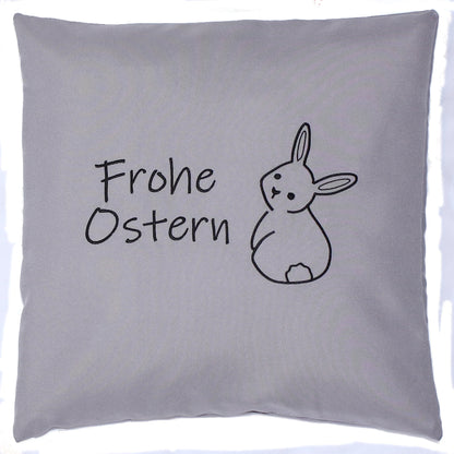 Kissenbezug bestickt Ostern Osterkissen minimalistisch modern- GRAU