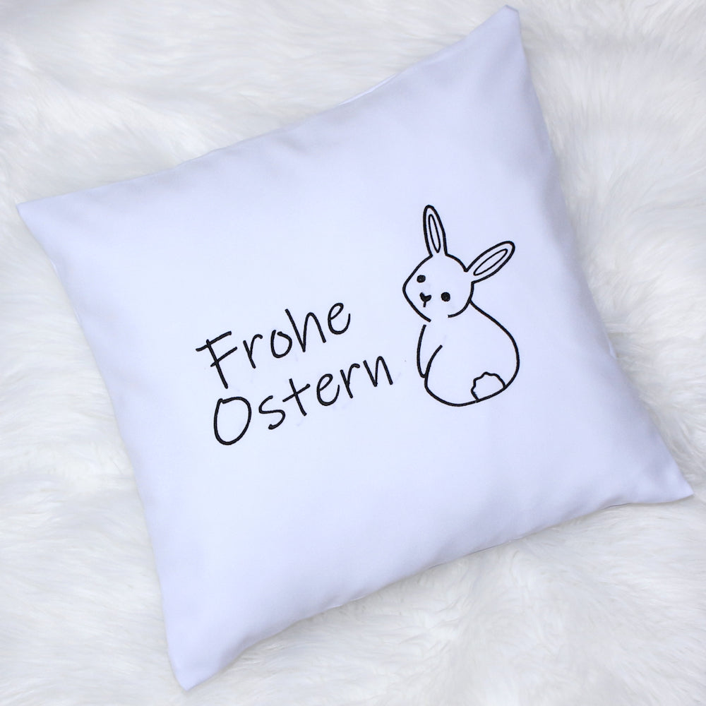 Kissenbezug bestickt Ostern Osterkissen minimalistisch modern