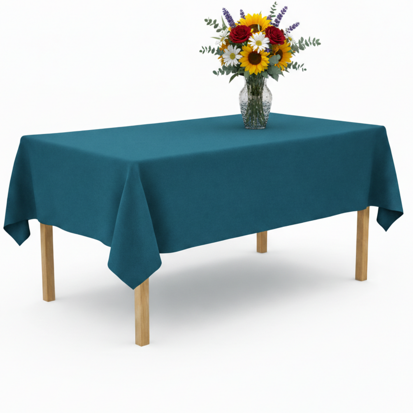 Tischdecke für Küche, Esszimmer, Garten, Feiern - Meergrün
