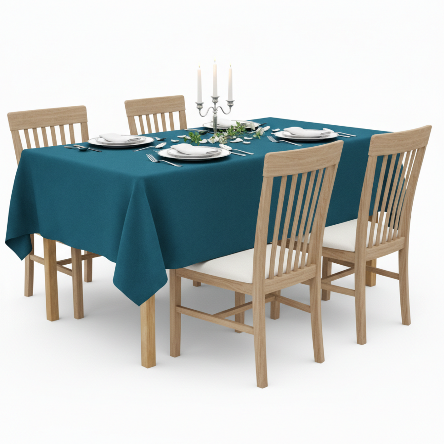 Tischdecke für Küche, Esszimmer, Garten, Feiern - Meergrün