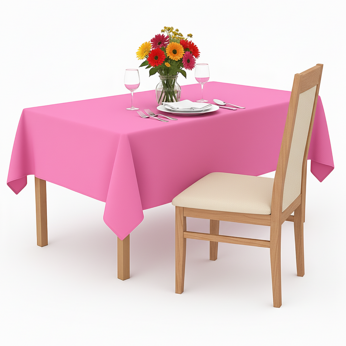 Tischdecke für Küche, Esszimmer, Garten, Feiern - Rosa