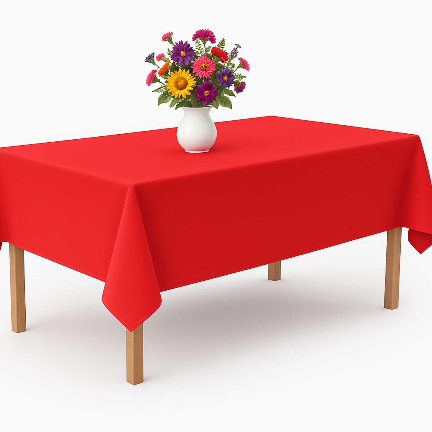 Tischdecke für Küche, Esszimmer, Garten, Feiern - Rot
