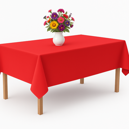 Tischdecke für Küche, Esszimmer, Garten, Feiern - Rot