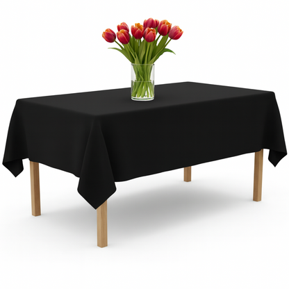 Tischdecke für Küche, Esszimmer, Garten, Feiern - Schwarz