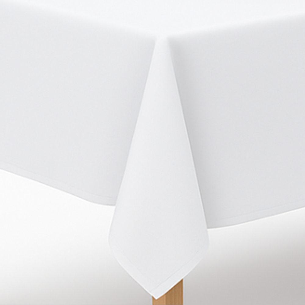 Tischdecke für Küche, Esszimmer, Garten, Feiern - Weiß