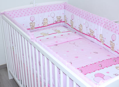 Nestchen Kopfschutz - SWEET Bärchen-Rosa - 190 cm, 360 cm, 420 cm