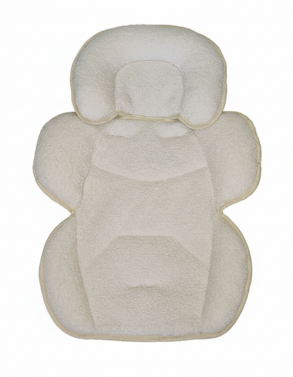Sitzverkleinerer - Bouclé -Einlage Baby Kind Auto Kindersitz Babyschale Einsatz - Creme
