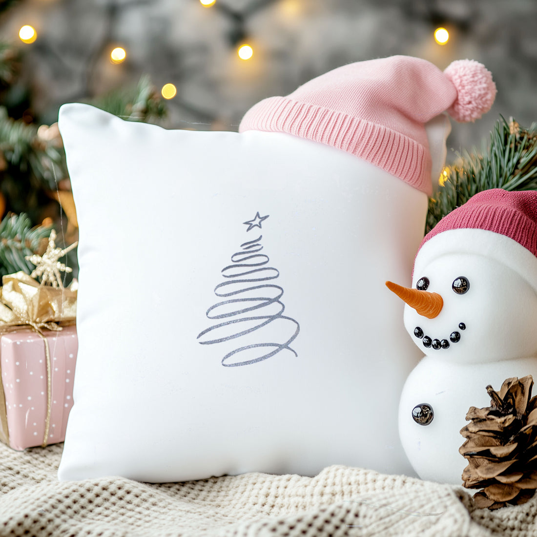 Kissenbezug  Weihnachten minimalistisch Christmas  Modern für Teenager Kind