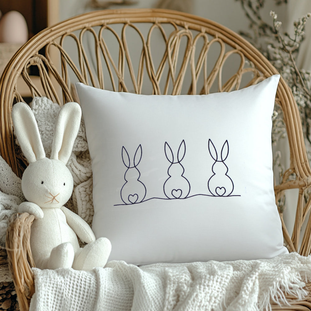 Kissenbezug bestickt Ostern Osterkissen minimalistisch modern