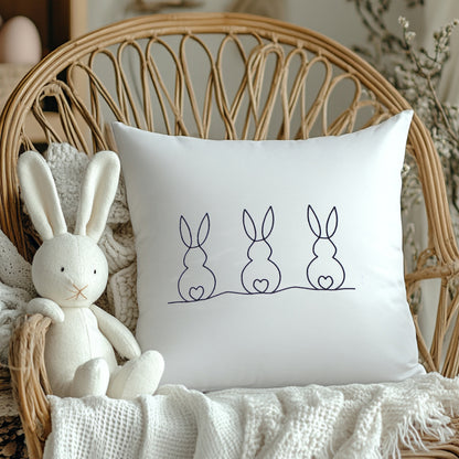 Kissenbezug bestickt Ostern Osterkissen minimalistisch modern