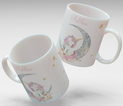Personalisierte Kaffee - Tasse mit Namen - Einhorn-1